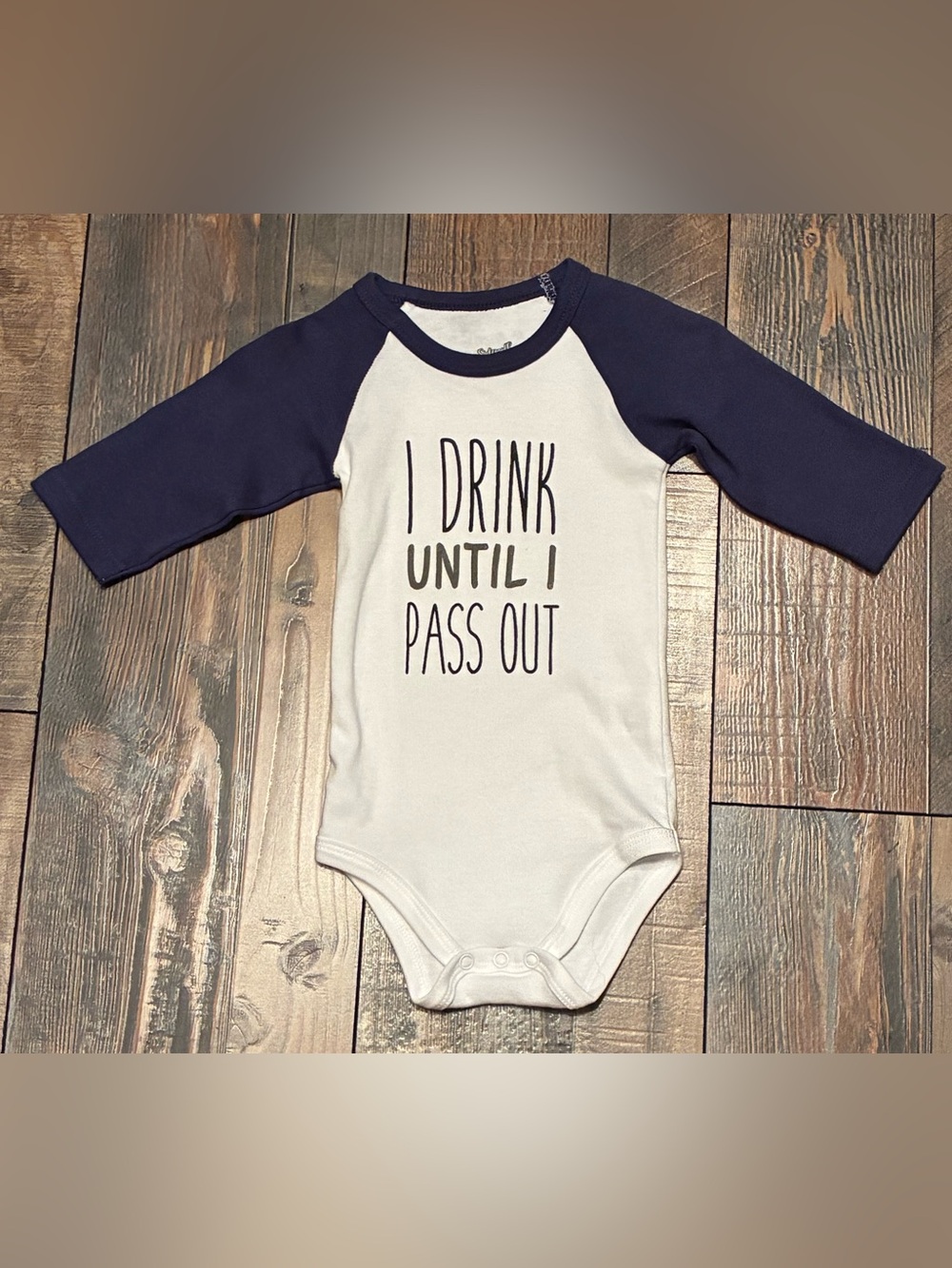 Sidewalk Talk White & Navy Cotton Baby One-Piece Bodysuit